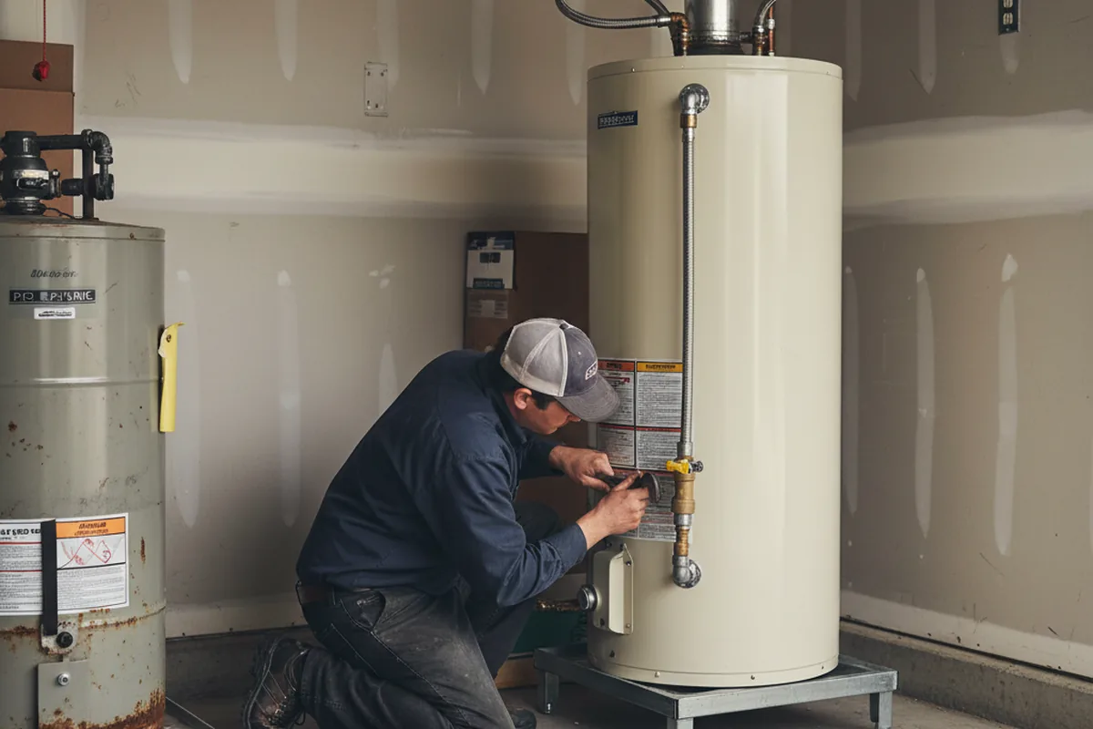 Water heater and shutoff valve replacement in Cecilton